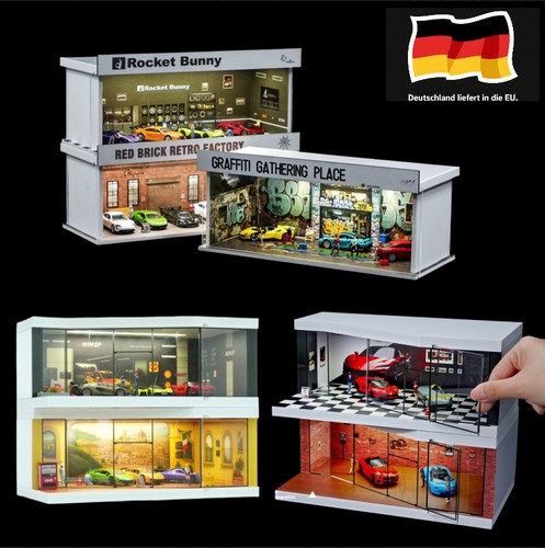 Diorama garagenmodell led - 1:64,