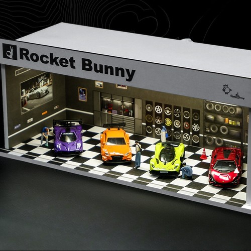 Diorama garagenmodell led - diorama,