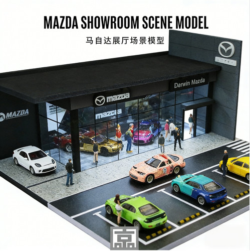 Diorama garage modell led - diorama, 1/64