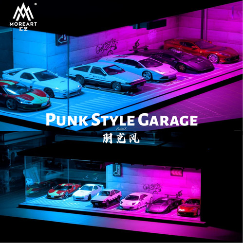 Diorama neon garage model - diorama,