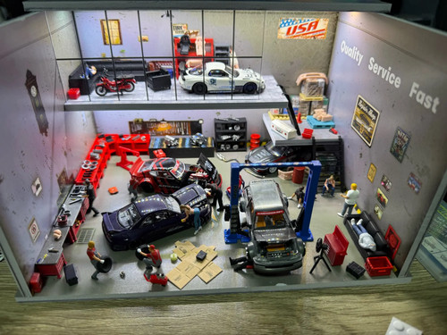 Diorama auto garage - diorama,