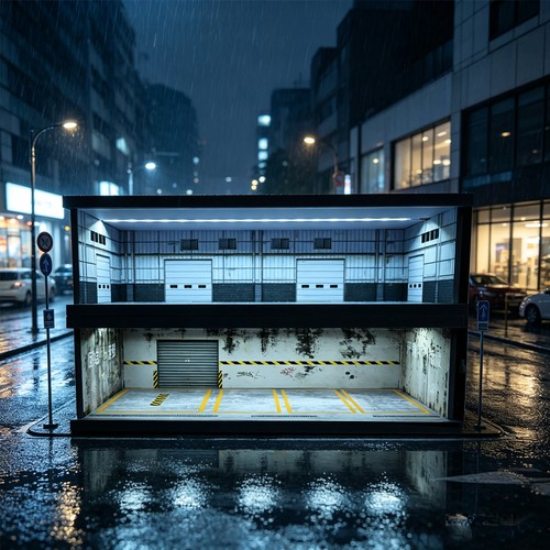 Diorama diecast garage - 1/43,