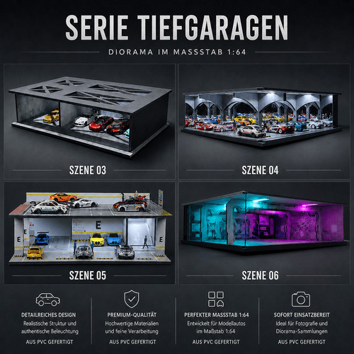 Diorama diecast garage - de,